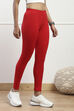 Off White Cotton Lycra Leggings image number 3