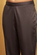 Grey Polyester Straight Suit Set image number 2