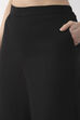 Black Viscose Lycra Regular Pants image number 1