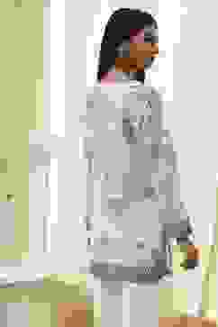 Off-White Printed Straight Short Kurta image number 3