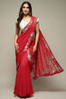 Red Viscose A-Line Solid Kurta Suit Set image number 6