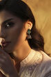 Mint Green Brass Jhumka image number 2