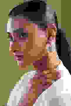 White Alloy Drop & Danglers image number 3