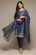 Red Cotton Straight Kurta Pants Suit Set image number 0