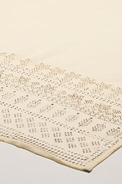 Off White Polyester Printed Dupatta image number 1