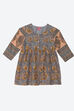 Peach Cotton Printed Kurta image number 0