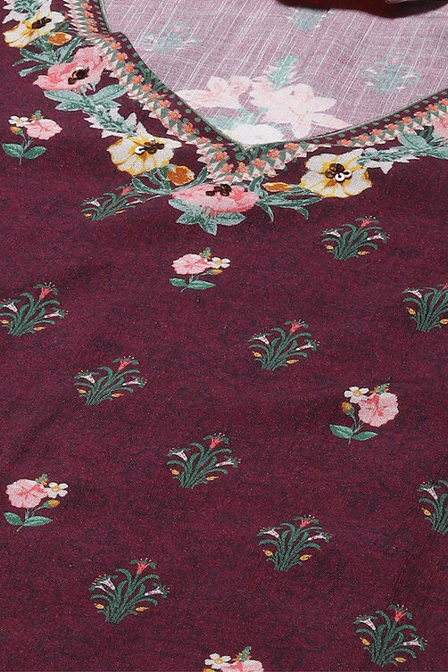 Black Rayon Printed Straight Pant Kurta Palazzo Suit Set image number 1
