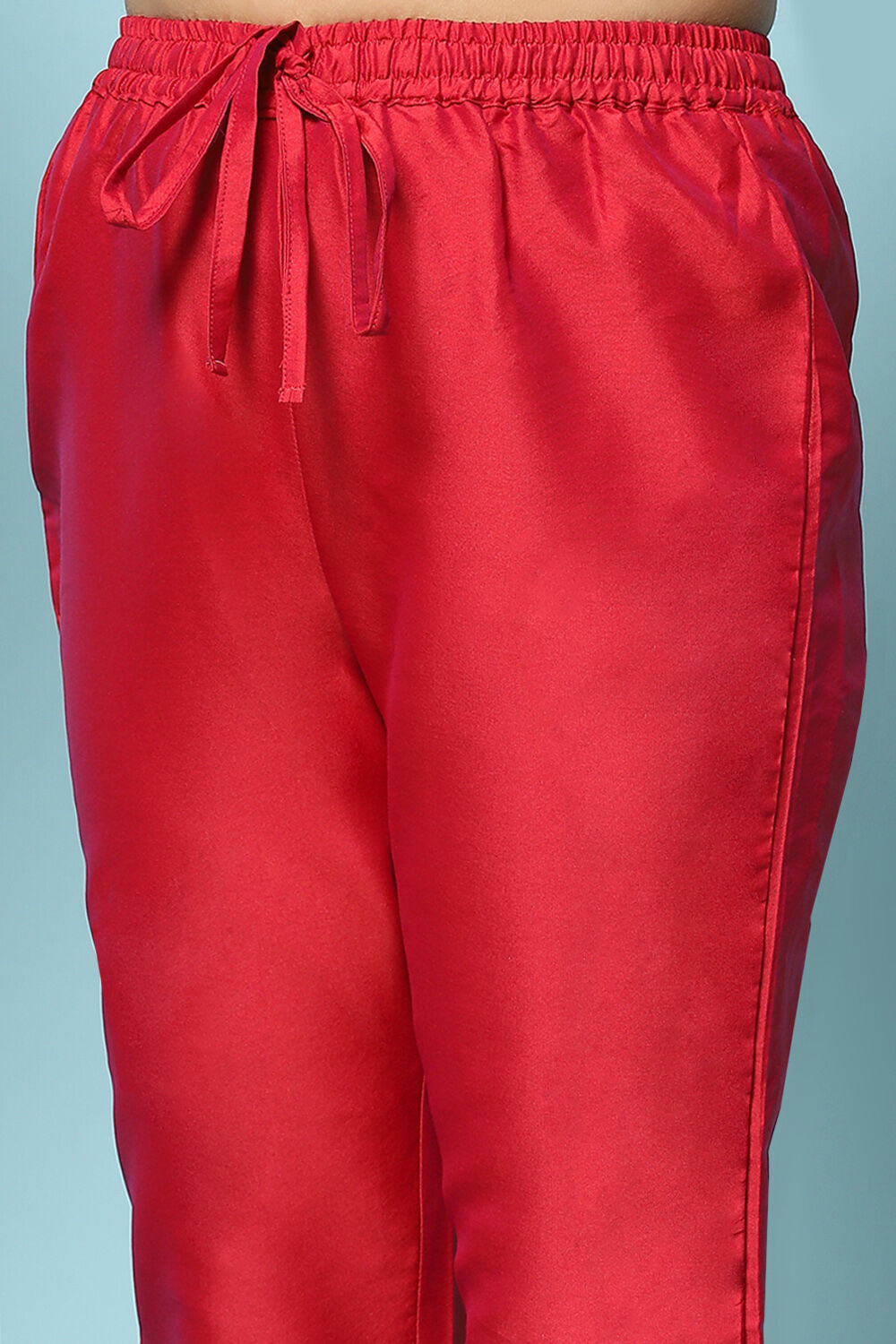 Maroon Polyester Front Open Printed Kurta Palazzo Suit Set image number 2