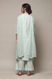 Sea Green Cotton Silk Straight Kurta Palazzo Suit Set image number 4