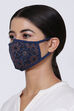 Blue Cotton Printed Face Mask image number 2