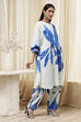 Indigo Blue and White Straight Co-ord Set image number 8