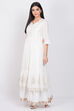 White Cotton Double Layered Printed Kurta image number 3