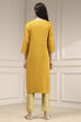 Blue Solid Straight Kurta image number 3