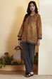 Mustard Polyester Straight Top image number 0