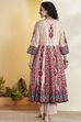 Beige Cotton Printed Anarkali Kurta Set image number 6