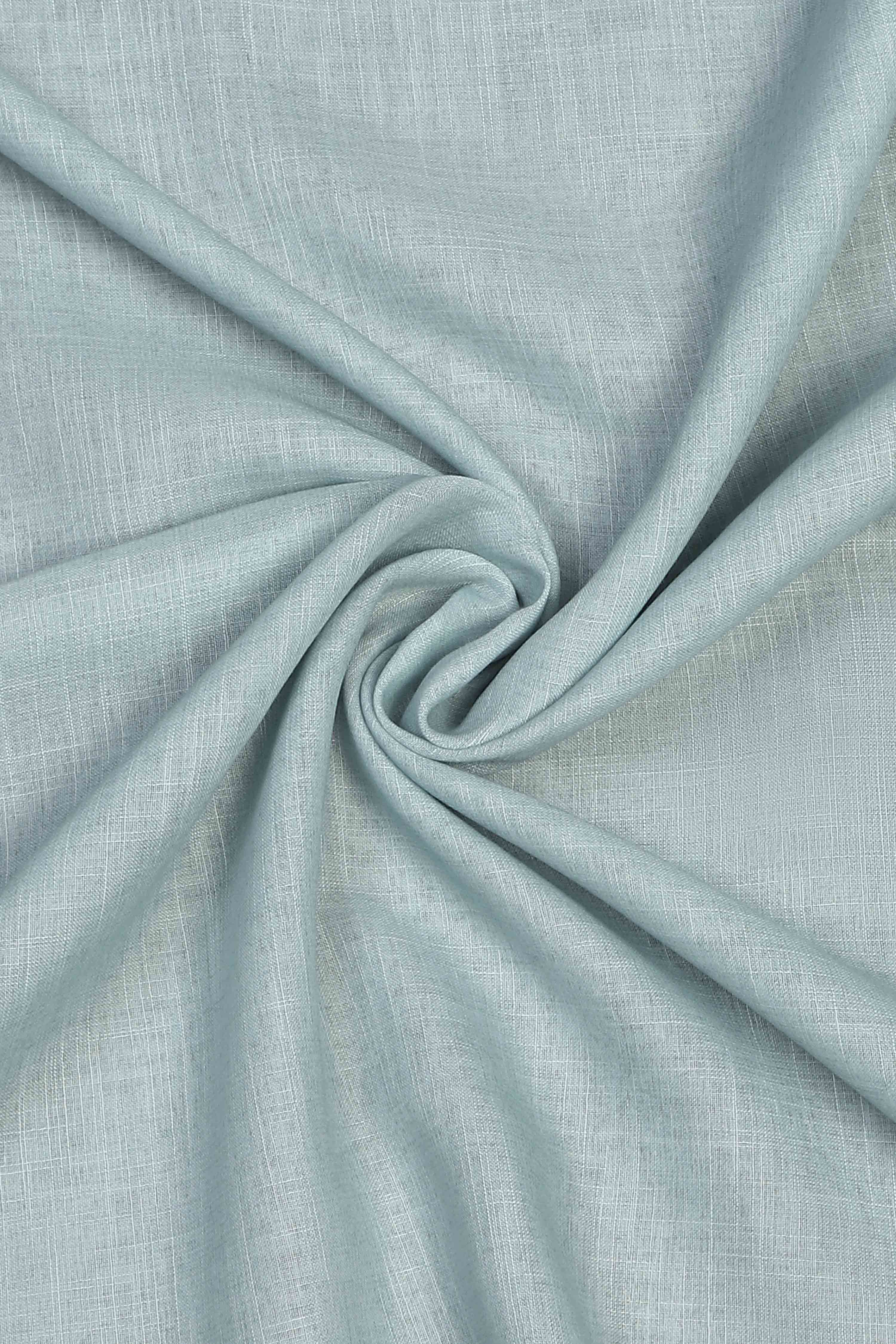 Sea Green Linen Unstitched Suit Set image number 2