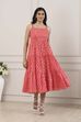 Orange Cotton Tiered Dress image number 5
