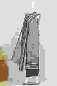 Gray Silk Blend Printed Unstitched Suit Set image number 4