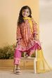 Pink Cotton Floral Anarkali Kurta Set image number 7
