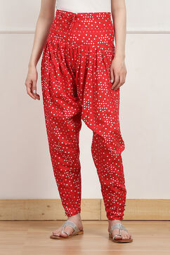 Red Cotton Printed Salwar image number 4