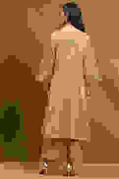 Gold Cotton Kalidar Suit Set image number 4