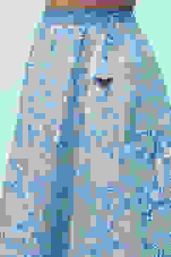 Blue Polyester Short Kurta Printed Suit Set image number 2