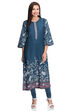 Red Viscose Straight Printed Kurta image number 0