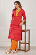Brown Cotton Straight Kurta image number 0