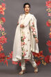 Rohit Bal Indigo Cotton Blend Straight Kurta Suit Set image number 5