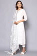 Black And White Muslin Easy Stitch Suit Set image number 4