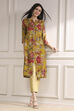 Yellow Floral Printed Straight Kurta