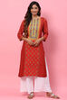 Mustard Straight Rayon Kurta image number 5