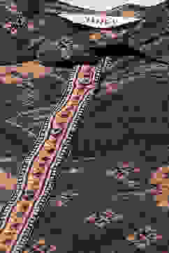 Black Rayon Slub Printed Jacket image number 1