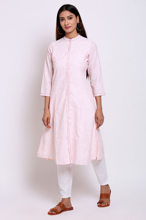 Light Blue Viscose Printed Kurta image number 2