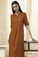 Blush Pink Straight Kurta Set image number 7