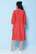 Black Cotton Flax Solid Kurta Dress image number 5
