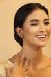 Pink Gold Plated Brass Stud Earrings image number 3