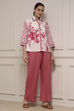 Light Pink Viscose Rayon Straight Palazzos image number 4