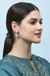 White Kundan Festive Drop & Danglers image number 1