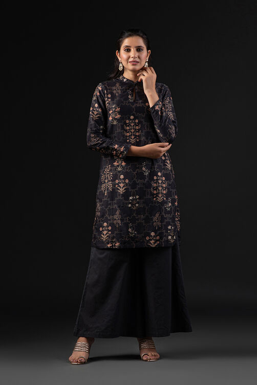 Rohit Bal Off White Cotton Silk Straight Printed Suit Set image number 8