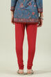Camel Cotton Blend Solid Churidar image number 4
