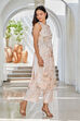 Peach Nude Viscose Straight Suit Set image number 5