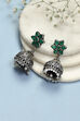 Green Brass Earrings image number 0