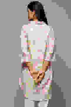 Mint Green Cotton Printed Shirt image number 4