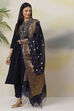 Navy Blue Poly Viscose Straight Kurta Slim Pant Suit Set image number 0