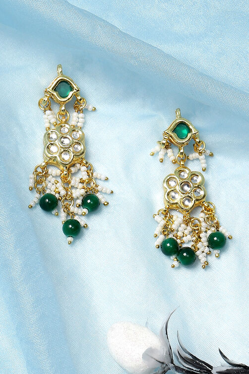 Green Drop Earrings image number 0