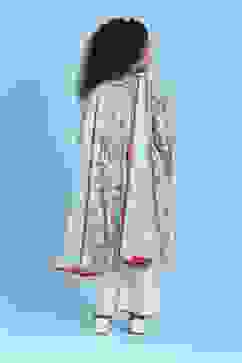 Blue Cotton Printed Anarkali Suit Set image number 4