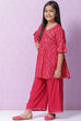 Lime Yellow Rayon Flared Printed Kurta image number 3