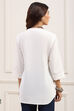 White Cotton Straight Top image number 3