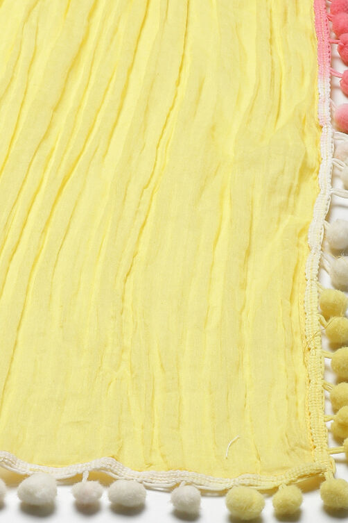 Yellow Lycra Anarkali Kurta Churidar Suit Set image number 2